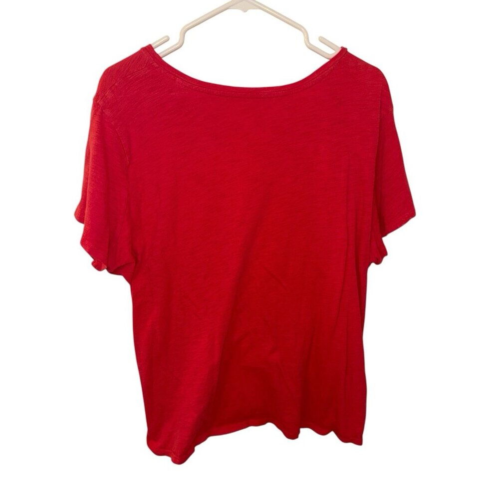 Red Sonoma Everyday Tee T Shirt 2X Women's Lifestyle V Neck Short Sleeve - Picture 3 of 4